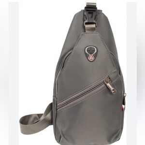 WESTEND Crossbody Sling Bag Backpack w/ Adjustable Strap Men and Women, Charcoal